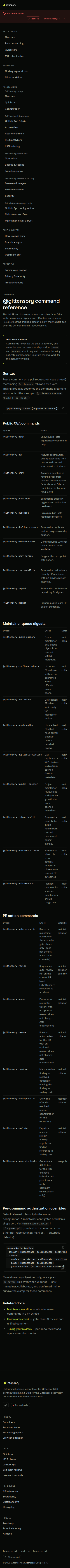 after /docs/gittensory-commands (mobile)